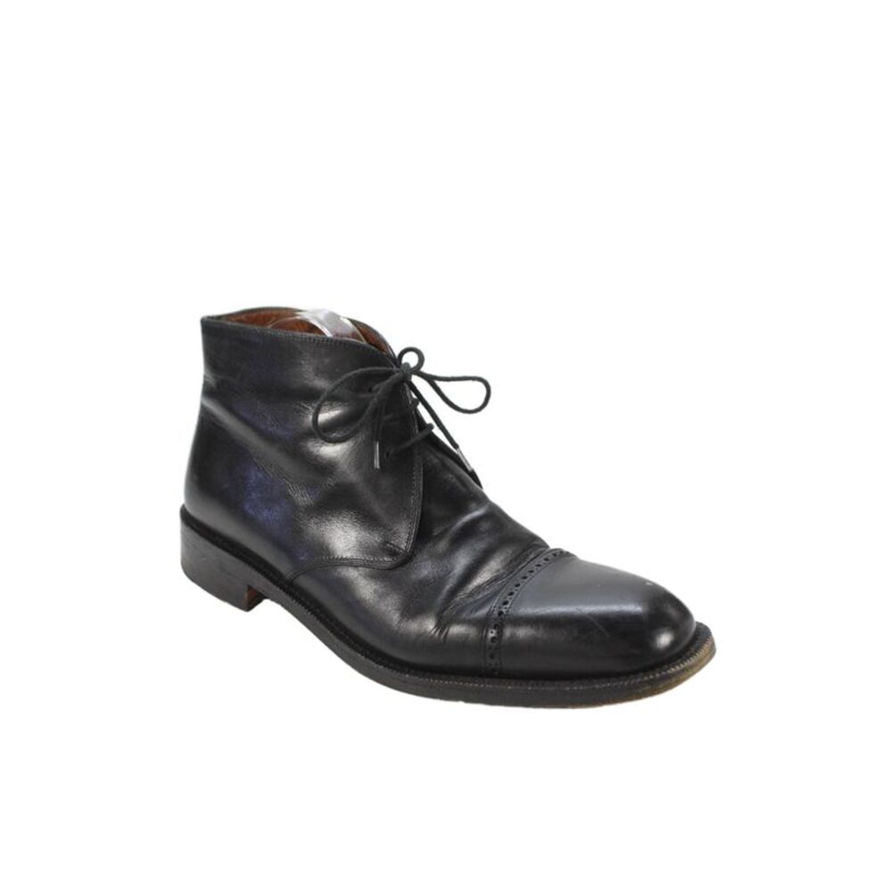 Fratelli Rossetti Mens Leather Chukka Boots Black Size 11.5D